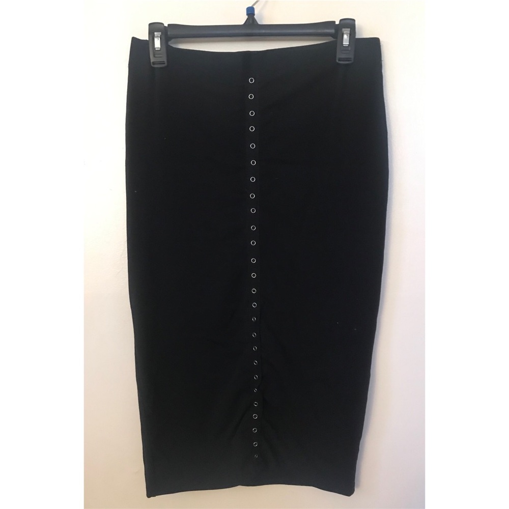 Black pencil skirt.